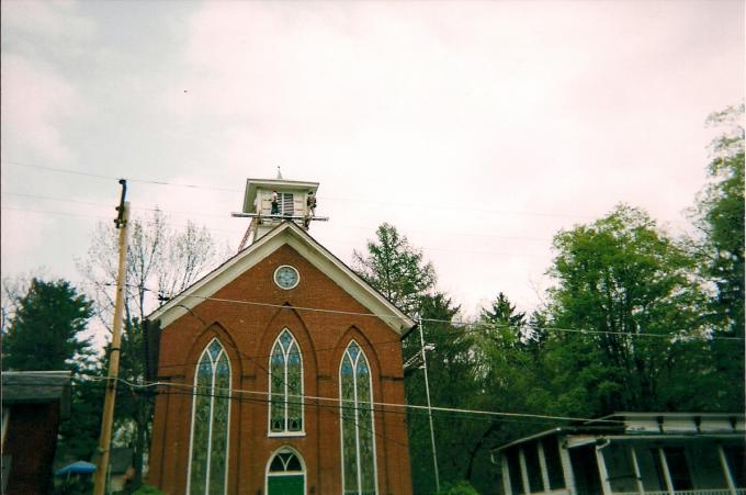 We also completely remodeled the steeple  with new siding, louvers, and shingles.
